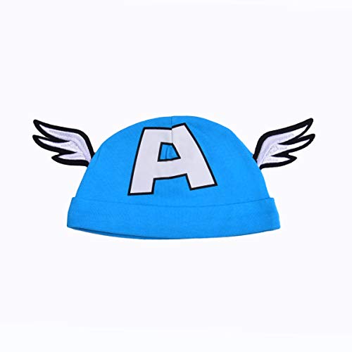 Marvel Boys’ Captain America Bodysuit And Hat Set For Newborn And Infant – Blue #TOP3