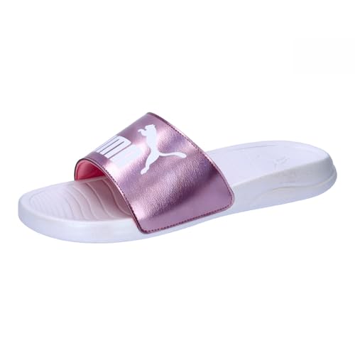 PUMA Popcat 20 GirlPower, Slide Sandal Unisex Adulto, Passionfruit White, 37 EU