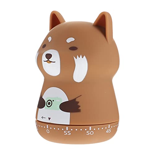 DOITOOL Minuteur de Cuisine Mignon en Forme de Panda Rouge - Alarme puissante de 60 Minutes - Décoration de Table pour la Cuisine, Le Travail, la pâtisserie, Les Enfants, Les Enseignants, Le café
