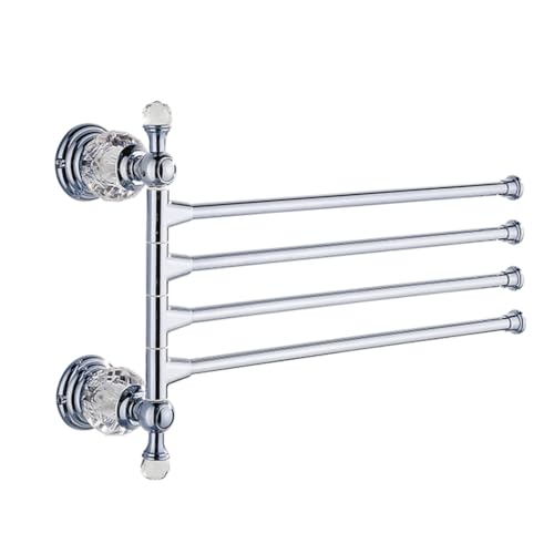 Toallero cromado vintage plegable para solucionar la falta de espacio en paredes de baños pequeños