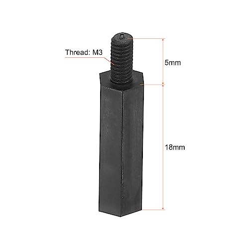 PATIKIL M3 Nylon Hex Standoff Screws Nuts, 1Set/100Pack PCB Male Female Threaded Kit for Motherboards Computer Cases - Image 2