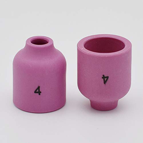 Image of 10PK TIG Gas Lens Alumina Nozzle 53N58 4# 1 /4 inch For SR WP- 9 /20 & 17 /18 /26 | 10PK TIG Gas Lens Alumina Nozzle Ceramic Cup 53N58 4# 1 /4 inch For SR WP- 9 /20 & SR WP-17 /18 /26 TIG Welding Torch