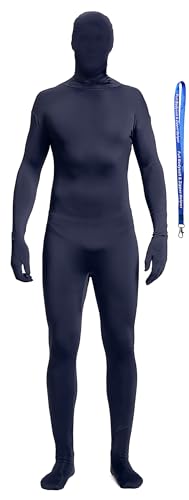 Image of Full Bodysuit Include Zipper Helper Unisex Spandex Stretch Adult Costume Zentai Disappearing Man Body Suit