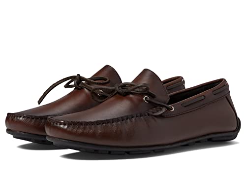 Image of Men's Genuine Leather Casual Slip on Tie-Bow Loafers