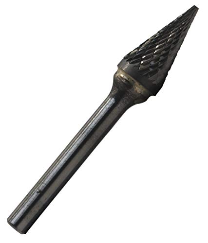 Image of Drill America SM3 Carbide Burr Cone Pointed End, 1 /4 inch x 1 inch with 1 /4 inch Shank x 6 inch Long, DUL Series