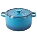Casseruola portatile in ceramica, casseruola rotonda con coperchio, piccola cocotte in gres, forno olandese, pentola per stufato SLOW, pentola resistente al calore Pentola per zuppa di argilla, casse