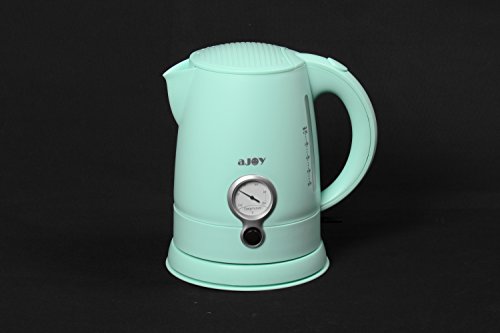 Ajoy Professional Designer Series 1.7L Cordless Electric Kettle, Bpa Free, 360 Degree Conceal Heating Element, Overheat Protection Control (Green) #TOP1