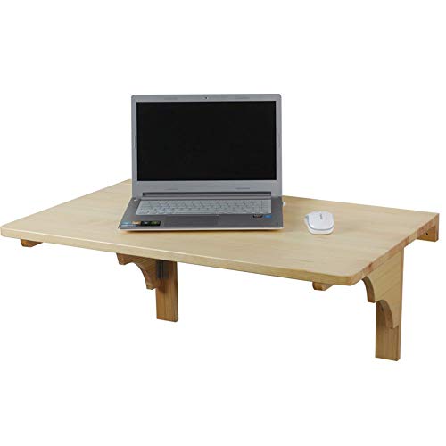 Table pliante en bois de 100 x 50 cm idéale pour un bureau compact de télétravail