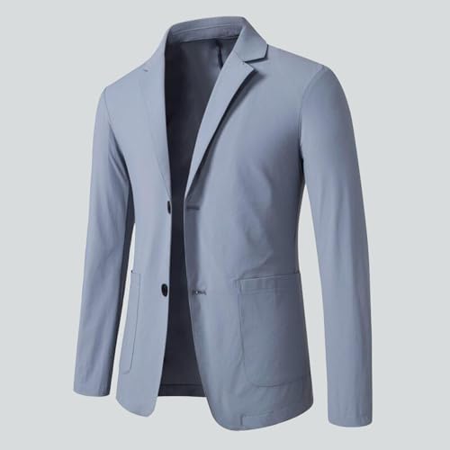 Men's Blazer Business Casual Suit Jacket Lightweight Long Sleeve Lapel Collar Single Breasted Sport Coats with Pocket2