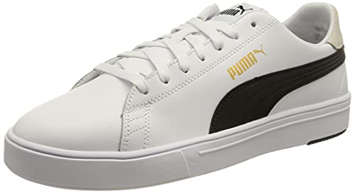 PUMA Serve Pro Lite, Zapatillas deportivas, Unisex adulto, Blanco (Puma White/Puma Black/Puma Team Gold), 40 EU