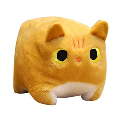 JAWSEU Cute Cartoon Cat Plush Toy Cushion Cover
