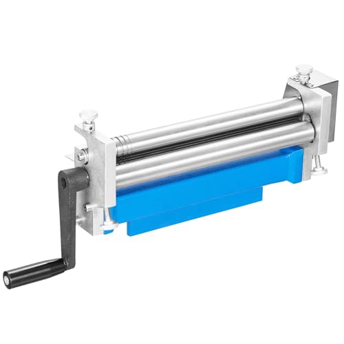 Happybuy Slip Roll Machine, 12.6-Inch Forming Width, 20-Gauge Capacity, Sheet Metal Rolling and Bending Machine with 2 Detachable Rollers for Low Carbon Steel, Copper, and Aluminum Alloy