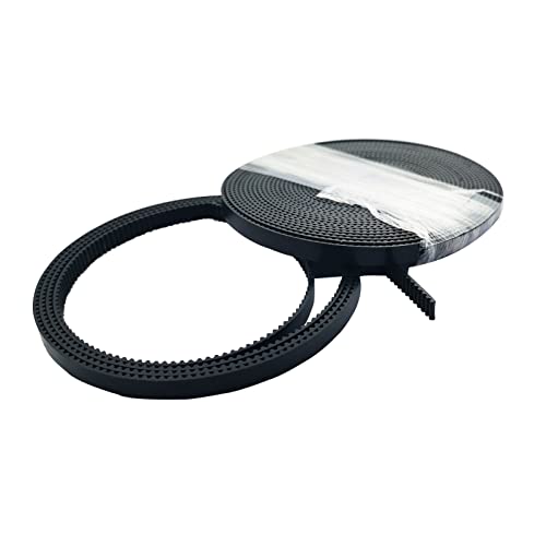 Cinghia per stampante 3D 5 metri (16,4 ft), Cinghia dentata da 6 mm GT2 Belt aperta sincrona in PU con nucleo in acciaio per stampanti 3D Ender 3, nero
