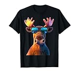 Motif d'élan pour les porteurs de bois et les amoureux des élans. Découvre le monde des cerfs et des élans mignons avec cette tenue Moose Wild amusante pour tous les amoureux des élans. Cadeau amusant pour les bois de l'élan papa, papa taureau d'élan.