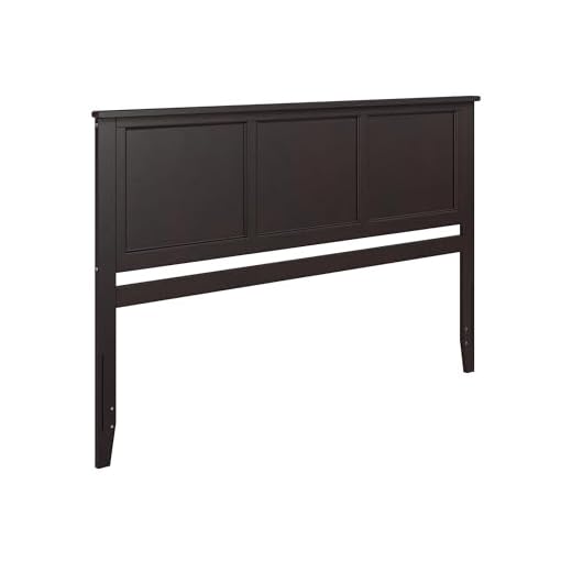 AFI, Madison King Solid Wood Panel Headboard with Attachable Charger, Espresso