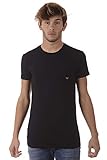 Rundhalsausschnitt Emporio Armani Herren Metal Eagle Crew Neck T-Shirt Thermo-Unterwäsche, Oberteil, schwarz, Medium