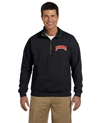 ALLNTRENDS Backwoods Zip Collar Sweatshirt Embroidered Backwoods Sweatshirts4