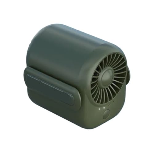 Ventilador de cintura portátil ZYFSHA con carga USB verde para exteriores