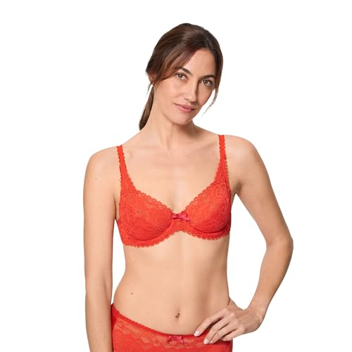 Playtex Flor Elegance Sujetador con Armaduras Sujetador, Rojo, 100D para Mujer