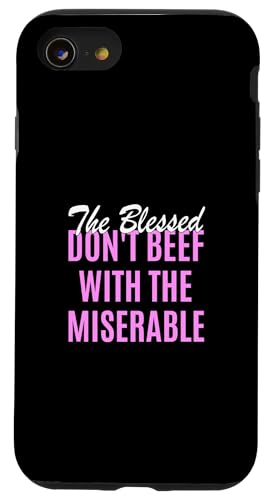 �s���N�J���[ Too Blessed To Be Miserable �s���N�̃O���t�B�b�N �X�}�z�P�[�X iPhone SE (2020) / 7 / 8 �p