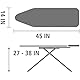 Vileda Express Rapid Bügelbrettbezug für Dampfbügelstation, metallisierte und wärmereflektierende Oberfläche für schnelleres Bügeln, Bügelbretter von 30-45cm x 110-130cm, Farbe Silber-Grau Metallic