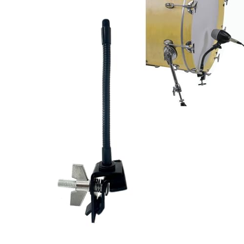 TUOREN Drum Rim Microphone Clamp Percussion Microphone Mount Attachment for Drum Set Bass Drum Hoop, Drum Microphone Clip Holder with Tension Rod