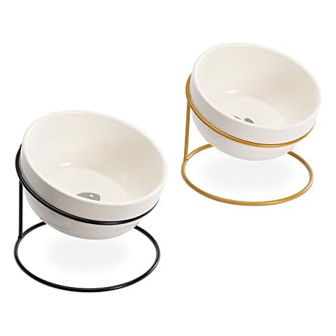 Navaris Tilted Pet Bowls with Stand Set Cover