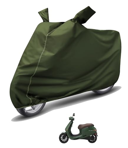 Image of Auto Hub Waterproof Scooty Cover Compatible with Ola S1 Pro Dustproof, UV Protection Two Wheeler Scooty Ola S1 Pro Cover - Green