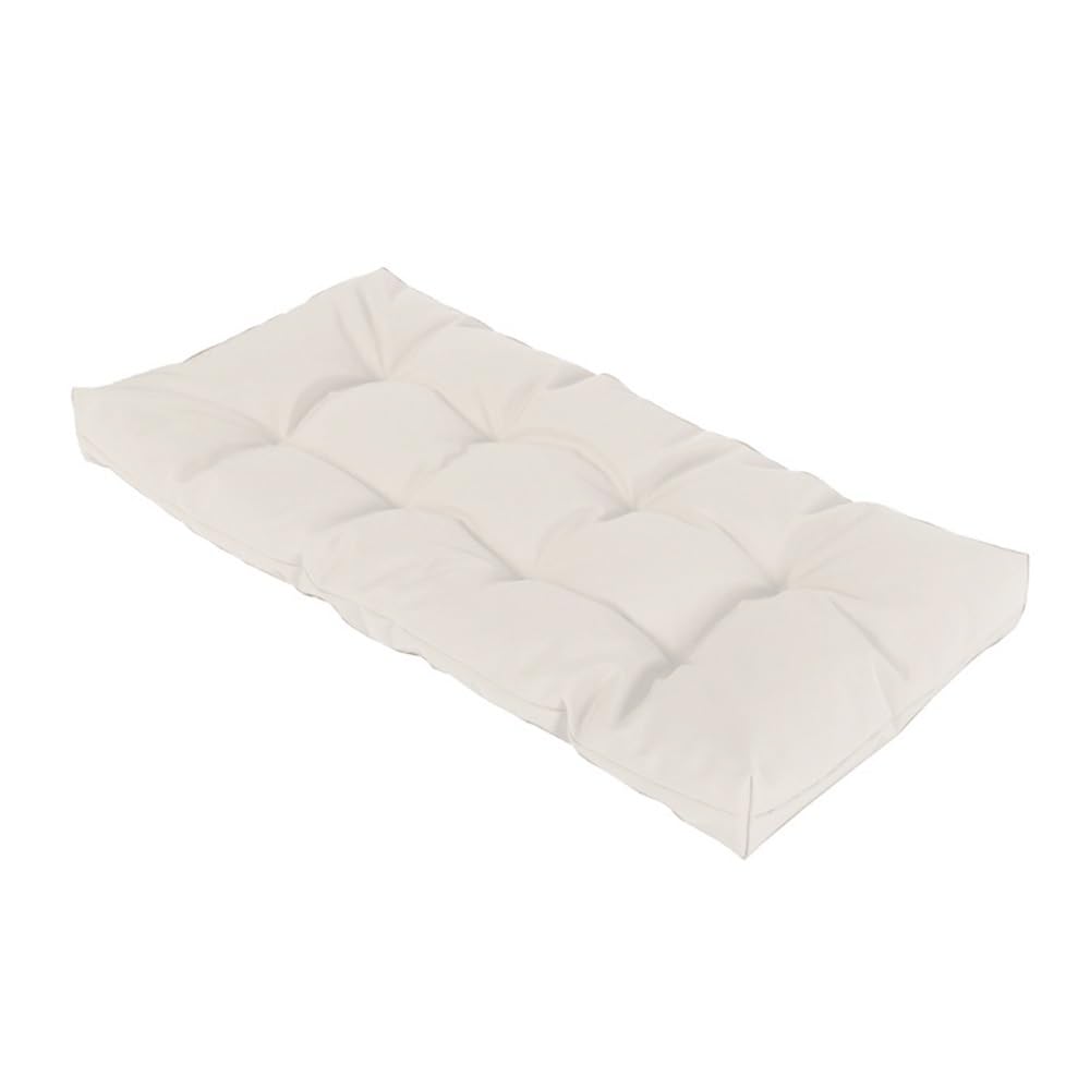 Coussin de banc imperméable blanc 100x50 cm pour assise de jardin et extérieur