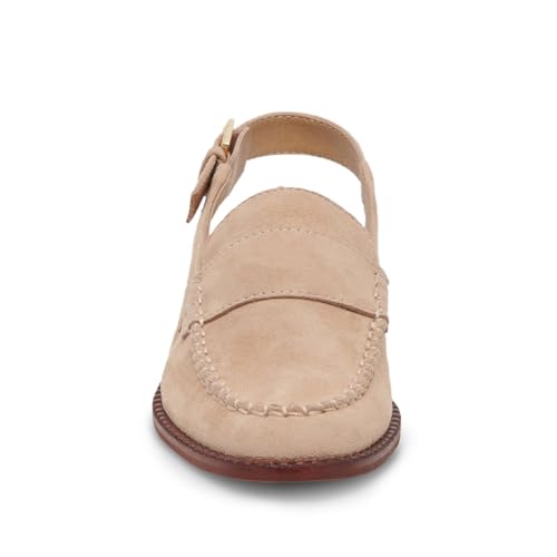 YDN Women Buckle Slingback Pumps Slip On Loafers Block Low Heels Closed Round Toe Dressy Shoes Office Size 4-16 US3