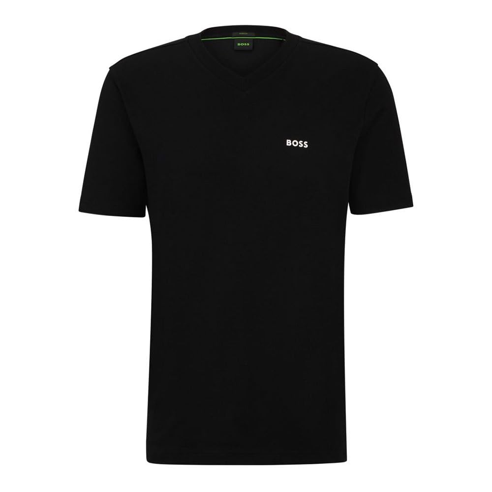 BOSS Men's Tee V T-Shirt, Black 1, XL