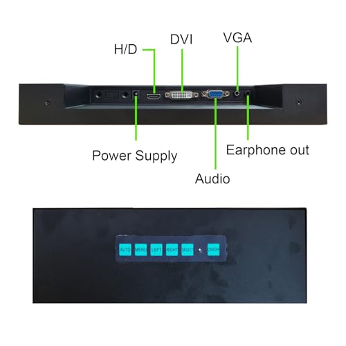 Image of VSDISPLAY 21.5'' 1920x1080 LCD Industrial Monitor with H /D /DVI /VGA Inputs | IPS Display,1000 Nits High Brightness,for Outdoor /Indoor /Industry