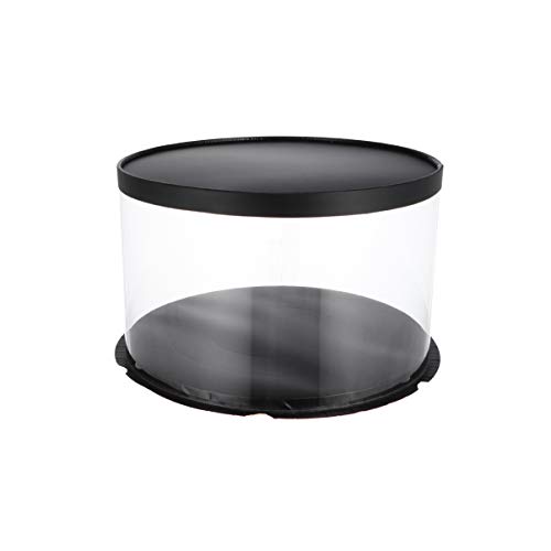 DOITOOL 10 Inch Round Plastic Cake Boxes Cake Boards Paperboard Pet Material for Parties