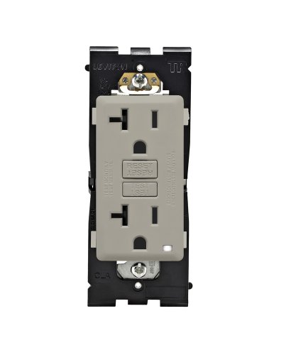Leviton Renu Self-Test Tamper-Resistant GFCI Outlet, 20-Amp, RGF20-WS, Wood Smoke