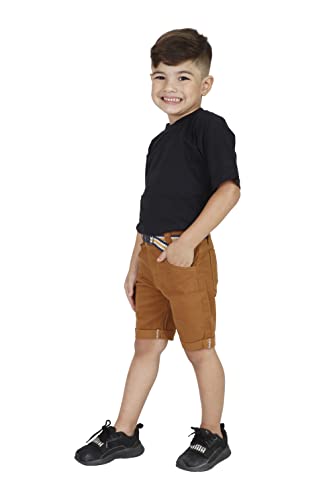 Bermuda Infantil Sarja Masculino (Caramelo, 6)