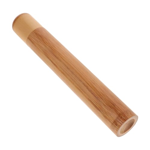 Hoement Estuche Portátil para Individuales de Bambú con Tapa Hermética Tubo Humidificador para Guardar y Proteger Cigarros Caja de Almacenamiento Resistente la Humedad para Viajes