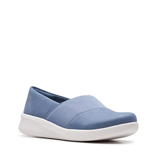 Image of Clarks Womens 26148541-blue Penny Loafer
