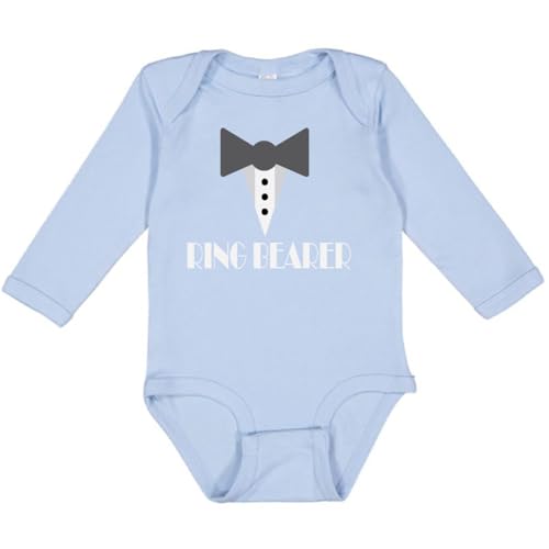 Image of inktastic Ring Bearer Mock Tux Tuxedo Long Sleeve Creeper