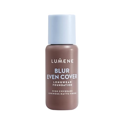 Image of LUMENE Blur Even Cover Foundation | High Coverage, Lightweight Liquid Foundation with Luminous Matte Finish | 16H Longwear | Niacinamide & Nordic Bilberry | Fragrance-Free | Vegan | Shade 10 | 30ml
