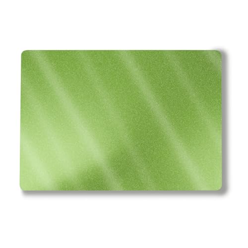 Glossy Glitter Laptop Skin Compatible with Alienware M18 R2 (2024) - Solid Lime Green - Premium 3M Vinyl Protective Wrap Decal Cover - Easy to Apply | Crafted in The USA by MightySkins