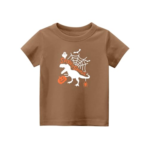 Kids Halloween Skeleton T-Shirt with Cute Print Short Sleeve Soft Fall Tee for Girls Boys2