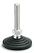 Elesa 324741 Stainless Steel Leveling Element, AISI 304 Stem, M20 Threads, Technopolymer Base, 7.13" Height, 3.15" Diameter, 4032 lb. Max Static Load (Pack of 4)