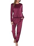Occasion: Le pyjama femme polaire hiver est idéal comme loungewear, vêtements de nuit, tenues ou vêtements quotidiens décontractés, adapté pour le parti pyjama, la nuit des filles, la chambre et la salle de bain, la nuit de noces, lune de miel, fête, anniversaire, voyage, exercice, gym fitness, jogging.