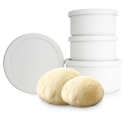 Southernsy Pizza Dough Proofing Box | 1300 ml and 700 ml Silicone Stackable Pizza Dough Proofing Containers | Pizza Proofing Container for Family Size Dough