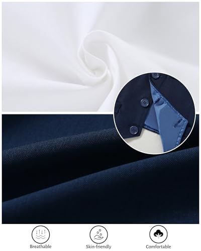 Image of nilikastta Toddler Baby Boy Clothes Suit Gentleman Wedding Outfits Formal Dress Shirt /Bowtie /Vest /Suspender Pants 1-9 Years