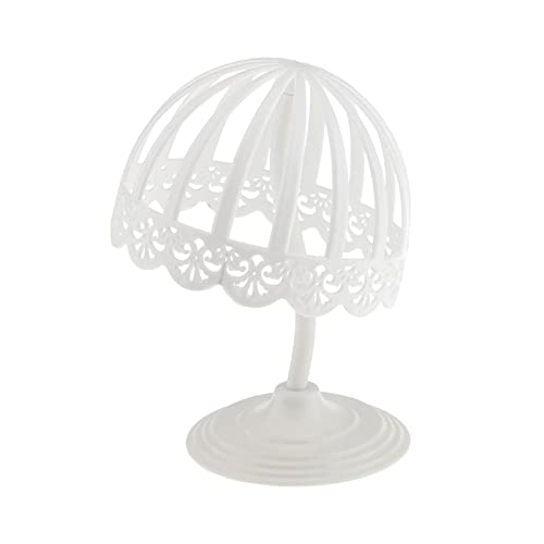 Amagogo Support de présentoir à chapeau évidé facile à installer support de rangement robuste et élégant pour perruques enfant femmes vestiaire adultes, Blanc Style A Cover
