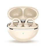 骨伝導イヤホン bluetooth イヤーカフ イヤホン bluetooth 骨伝導 ワイヤレス 超軽量 快適な装着感 落ちにくい Hi-Fi 音質 耳挟み式 大時間再生 自動ペアリング 人間工学設計 散歩/運動/通学(オフ白)