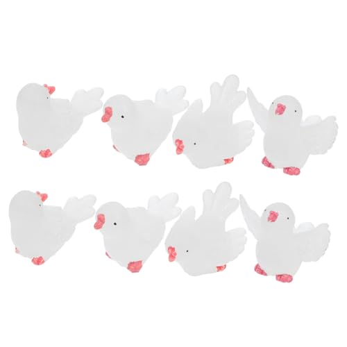 PHENOFICE Mini Ornamenti a Forma Di Piccione 8 Pezzi Decorazioni Luminose Simulazione Realistica Per Acquario Scrivania Paesaggio