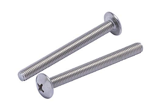 #10-32 X 2" Stainless Phillips Truss Head Machine Screw, (25 pc), Fine Thread, 18-8 (304) Stainless Steel, by Bolt Dropper