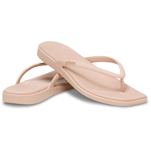 Image of Crocs Women's Miami Flip Flops | Square Toe Flat | 360 Degree Comfort | Croslite Foam Footbed